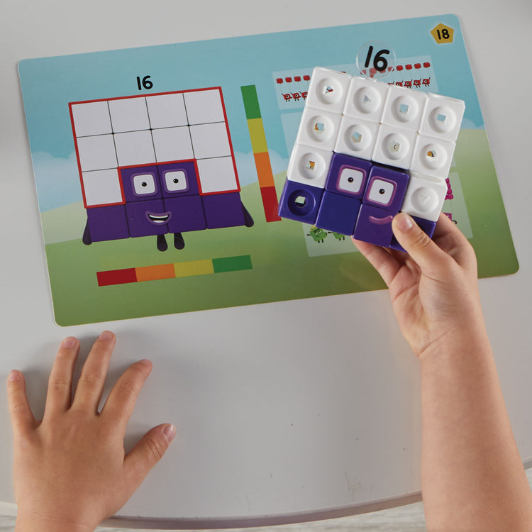 A child doing a Numberblocks Mathlink challenge