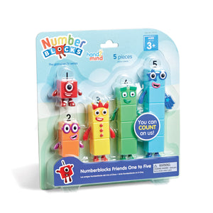 Numberblocks One to Five in their packaging