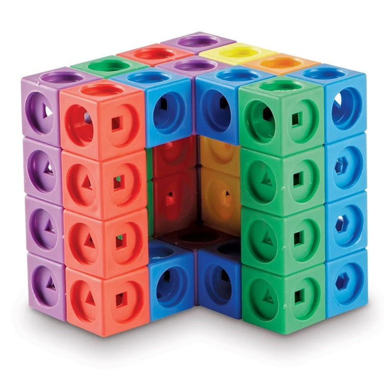 math cubes forming a partial square